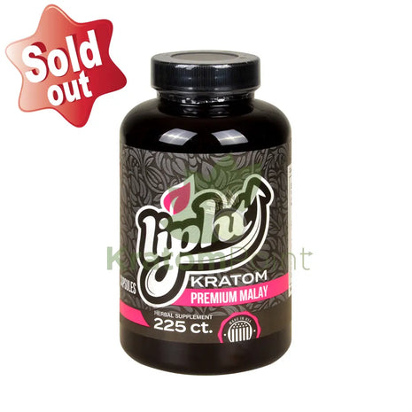 Lipht Kratom Premium Malay Capsules 225ct