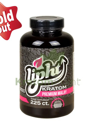 Lipht Kratom Premium Malay Capsules 225ct