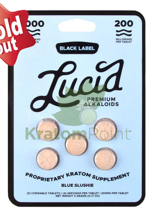 Lucid 200mg Blue Slushie Premium Black Label Alkaloids 5ct