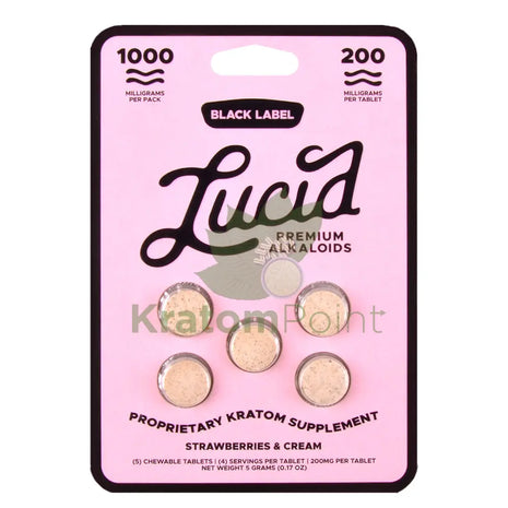 Lucid 200mg Strawberries & Cream Premium Black Label Alkaloids 5ct