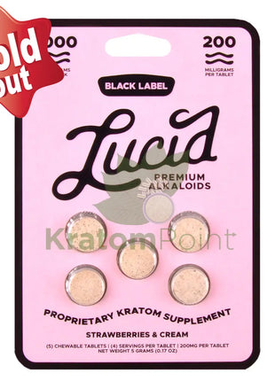 Lucid 200mg Strawberries & Cream Premium Black Label Alkaloids 5ct