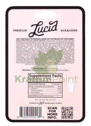 Lucid 200mg Unflavored Premium Black Label Alkaloids 5ct