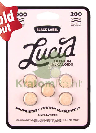 Lucid 200mg Unflavored Premium Black Label Alkaloids 5ct