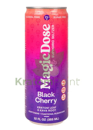 Magic Dose Euphoric Seltzer Black Cherry 12fl oz can
