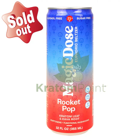 Magic Dose Euphoric Seltzer Rocket Pop 12fl oz can