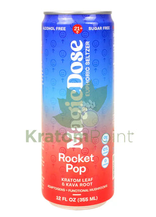 Magic Dose Euphoric Seltzer Rocket Pop 12fl oz can