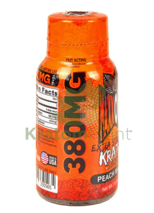 Maxx Out Extra Strength 30ml Peach Mango Kratom Shot 1ct bottle