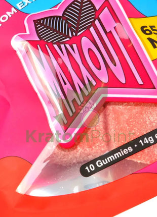Maxx Out Strawberry Kratom Gummies 650Mit 10Ct
