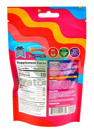 Maxx Out Strawberry Kratom Gummies 650Mit 10Ct