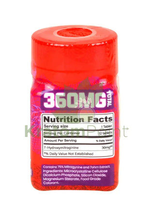 Maxxout 7-Hydroxy Mixed Berry Tablets 360mg 12 count Hydroxy