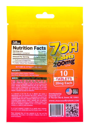Maxxout 7-Hydroxy Sweet Cherry Tablets 200mg 10 count Hydroxy
