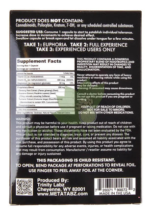 Meta Tabz KetaKapz European Euphoria Nootropics Berries 6 Capsules Nootropics