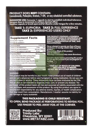 Meta Tabz KetaKapz European Euphoria Nootropics Spearmint 6 Capsules Nootropics