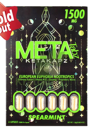 Meta Tabz KetaKapz European Euphoria Nootropics Spearmint 6 Capsules Nootropics