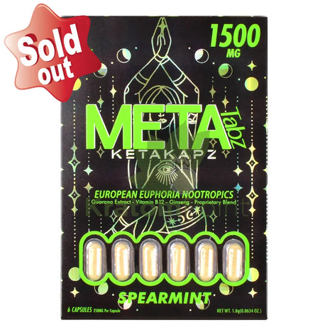 Meta Tabz KetaKapz European Euphoria Nootropics Spearmint 6 Capsules Nootropics