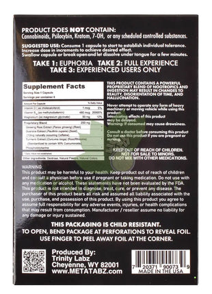 Meta Tabz KetaKapz European Euphoria Nootropics Spearmint 6 Capsules Nootropics