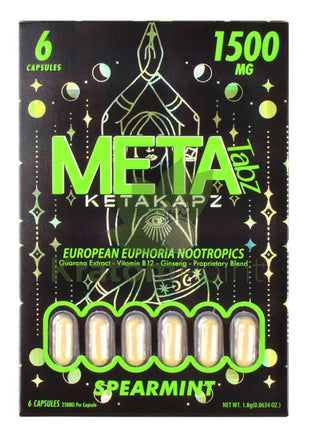 Meta Tabz KetaKapz European Euphoria Nootropics Spearmint 6 Capsules Nootropics