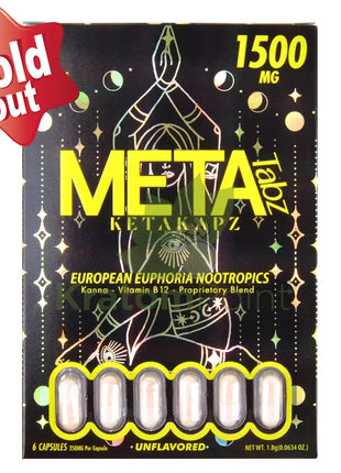 Meta Tabz KetaKapz European Euphoria Nootropics Unflavored 6 Capsules Nootropics