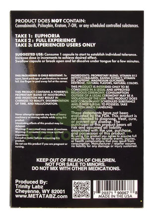 Meta Tabz KetaKapz European Euphoria Nootropics Unflavored 6 Capsules Nootropics
