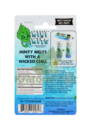 Mini Mits Kratom Tablets, 1 Tin-back