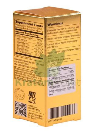 Mit 45 Shot Kratom Extract 15ml Vitamins & Supplements