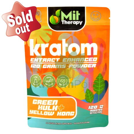 Mit Therapy Kratom Green Hulk + Yellow Kong 120 Grams