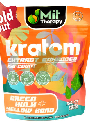 Mit Therapy Kratom Green Hulk + Yellow Kong 150 Count
