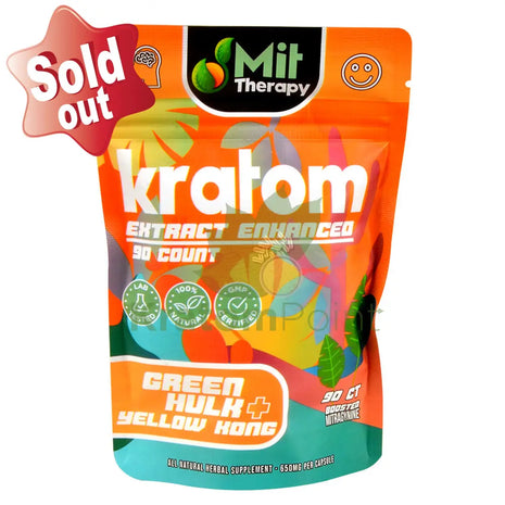 Mit Therapy Kratom Green Hulk + Yellow Kong 90 Count