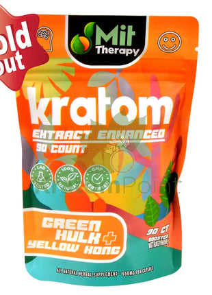 Mit Therapy Kratom Green Hulk + Yellow Kong 90 Count