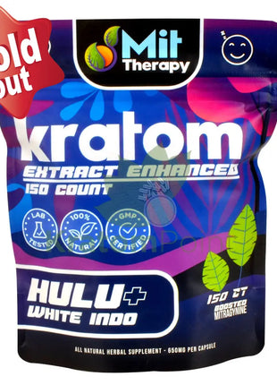 Mit Therapy Kratom Hulu + White Indo 150 Count
