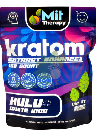 Mit Therapy Kratom Hulu + White Indo 150 Count