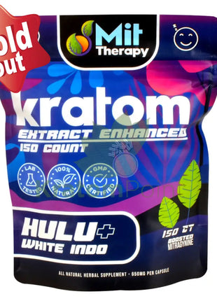 Mit Therapy Kratom Hulu + White Indo 150 Count