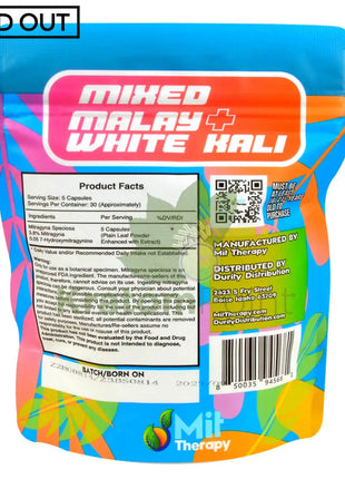 Mit Therapy Kratom Mixed Malay + White Kali 150 Count