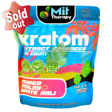 Mit Therapy Kratom Mixed Malay + White Kali 150 Count