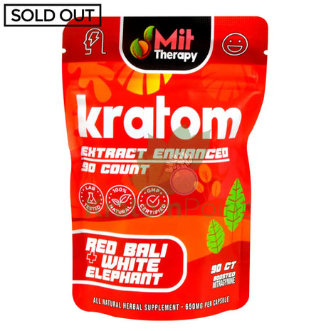 Mit Therapy Kratom Red Bali + White Elephant 90 Count