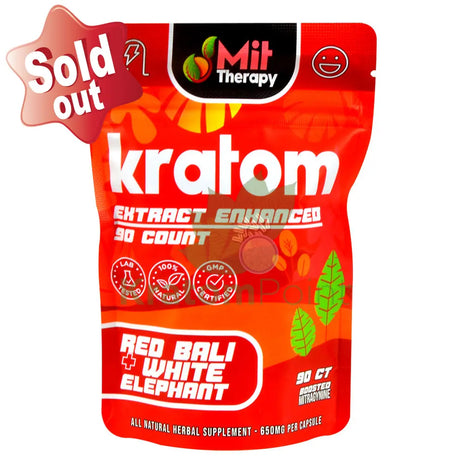 Mit Therapy Kratom Red Bali + White Elephant 90 Count