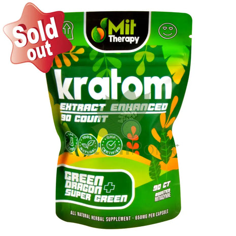 Mit Therapy Kratom Super Green + Dragon 90 Count