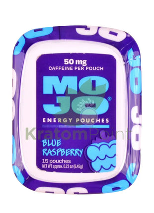 Mojo Blue Raspberry Energy Pouches 50mg 15 count pouches Caffeine