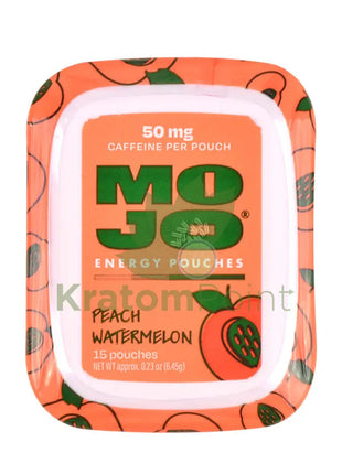 Mojo Peach Watermelon Energy Pouches 50mg 15 count pouches Caffeine
