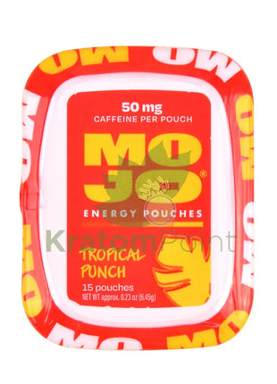 Mojo Tropical Punch Energy Pouches 50mg 15 count pouches Caffeine