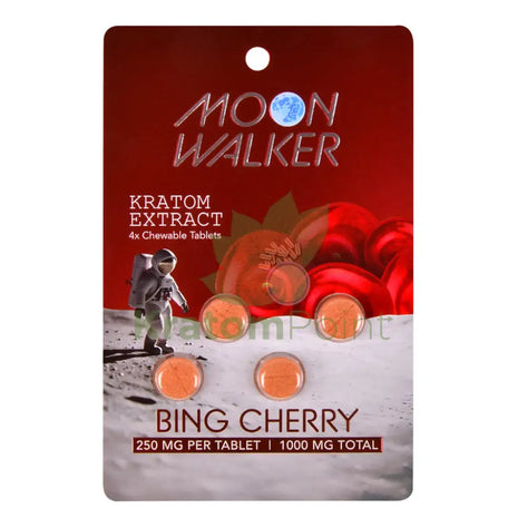 Moon Walker Bing Cherry Kratom Extract Tablets 250mg 4 count kratom extract