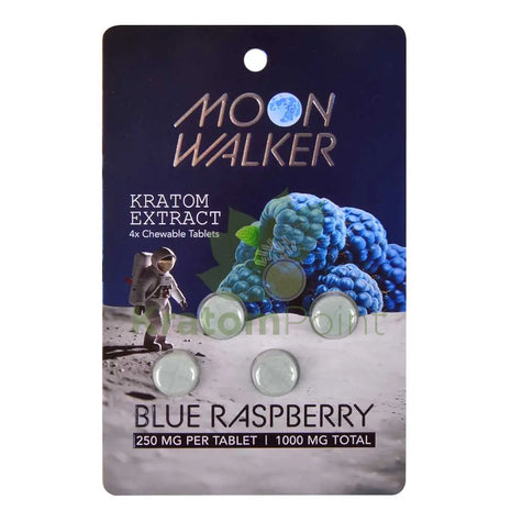 Moon Walker Blue Raspberry Kratom Extract Tablets 250mg 4 count