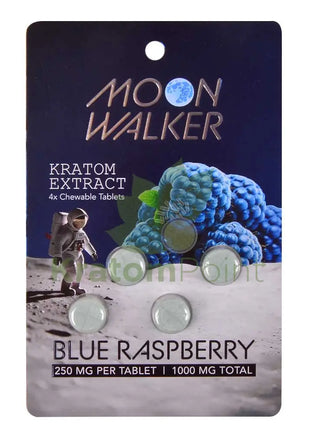 Moon Walker Blue Raspberry Kratom Extract Tablets 250mg 4 count