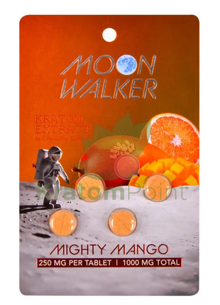 Moon Walker Mighty Mango Kratom Extract Tablets 250mg 4 count kratom extract