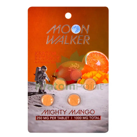 Moon Walker Mighty Mango Kratom Extract Tablets 250mg 4 count kratom extract