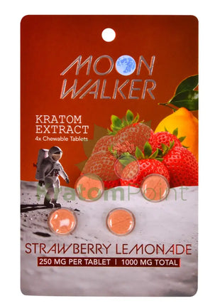 Moon Walker Strawberry Lemonade Kratom Extract Tablets 250mg 4 count kratom extract