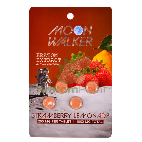 Moon Walker Strawberry Lemonade Kratom Extract Tablets 250mg 4 count kratom extract