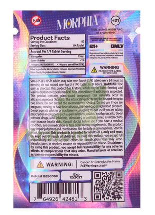 Morphia 100mg Blue Razzberry MITRA+ Next Generation Kratom Alkaloid Tablet 1ct kratom extract