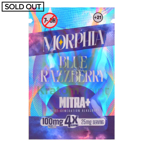 Morphia 100mg Blue Razzberry MITRA+ Next Generation Kratom Alkaloid Tablet 1ct kratom extract