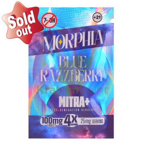 Morphia 100mg Blue Razzberry MITRA+ Next Generation Kratom Alkaloid Tablet 1ct kratom extract